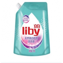 立白liby洗衣液2kg袋装补充装 亮白护色 低泡易漂 薰衣草香味持久 